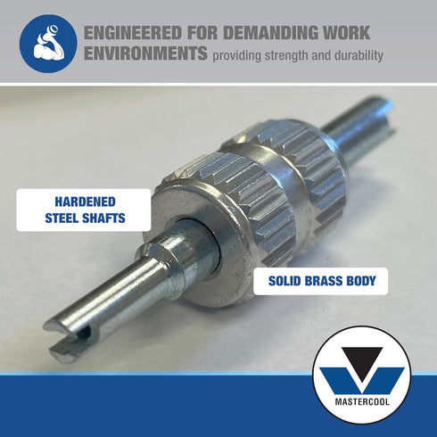 Mastercool 81290 Valve Core Remover & Installer – Double-Ended Tool for R12/R134a Standard, JRA, and Eaton Large Bore Valve Cores...
