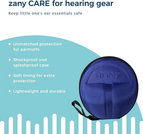 BANZ Baby Ear Defenders Case 0-36 Months - Navy Blue – Travel Case Container for Baby & Toddler Headphone Protection – Lightweight, Compact & Dura...