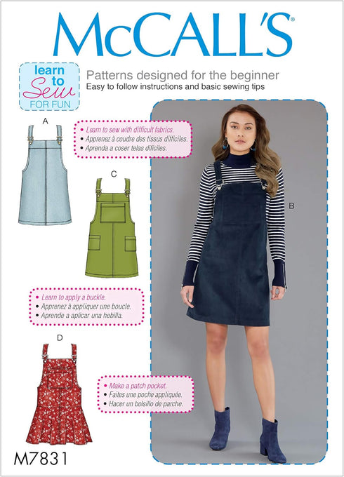 McCall's Patterns McCall's Learn Women's Overall Jumper Sewing, Sizes 12-20 Patterns...