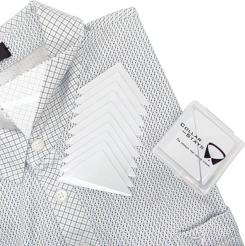 Collar Stays for Polo Shirts, No Curl Collar Polo Shirt Collar Stays, Polo Shirt Collar Fixed Great for Any Shirt with Collar...