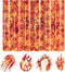 Tintnut Flame HTV Burning Fire Heat-Transfer-Vinyl-12x10 inch 6 Sheet Fire Patterned HTV Heat Transfer Vinyl T-Shirts Hats Clothing DIY Flame Iron...