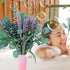 2 Bundles Dried Eucalyptus & Lavender Flowers for Shower, 100 pcs 17'' Natural Real Hanging Silver Dollar Eucalyptus Leaves Stems,Fresh Shower Pla...