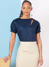 Butterick Misses' Asymmetrical Neckline Top Sewing Pattern Kit, Design Code B6875, Sizes 6-8-10-12-14...