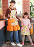 McCall's Potholders, Tea Towel, and Children's and Misses' Aprons Sewing Pattern Packet, Design Code B6905, Sizes 3-8 / XS-XL, Multicolor...
