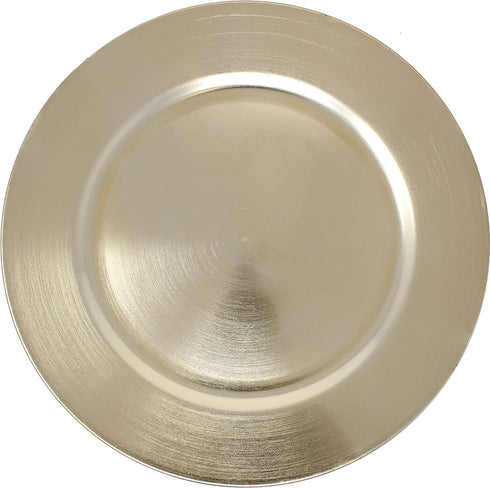 Ms Lovely Metallic Foil Charger Plates - Set of 6 - Made of Thick Plastic - Gold...