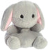 Aurora® Adorable Palm Pals™ Pebbles Bunny™ Stuffed Animal - Pocket-Sized Play - Collectable Fun - Grey 5 Inches...