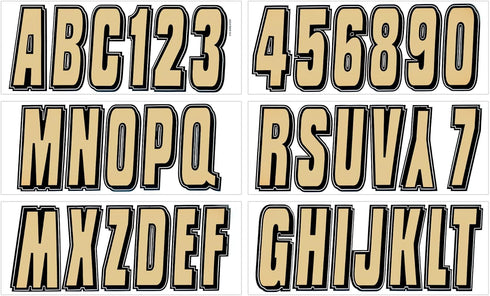Hardline Products Series 320 Factory Matched 3-Inch Boat & PWC Registration Number Kit, Brown/Black - BRBLK320...