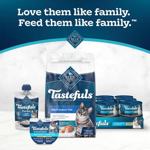 Blue Buffalo Tastefuls Wet Cat Food Paté Variety Pack, Made with Natural Ingredients | Chicken, Turkey & Chicken, and Ocean Fish & Tuna Entrées, 5...