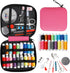JUNING Sewing Kit with Pink Case Portable Sewing Supplies for Home Traveler, Adults, Beginner, Emergency, Kids Contains Thread, Scissors, Needles,...