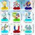 Fainne 9 Pieces Science Party Decorations Science Theme Honeycomb Centerpieces 3D Table Decorations Table Toppers for Science Party Chemistry Part...