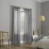 No. 918 Genevieve 2-pack 2-pack Linen Weave Sheer Semi-Sheer Grommet Curtain Panel Pair, 50" x 96", Gray...