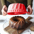 9.5 Inch Silicone Cake Pans, Non-stick Fluted Cake Pan with Sturdy Handle, Cake Baking Molds, Perfect Bakeware for Cake, Jello, Gelatin, Bread, Pa...