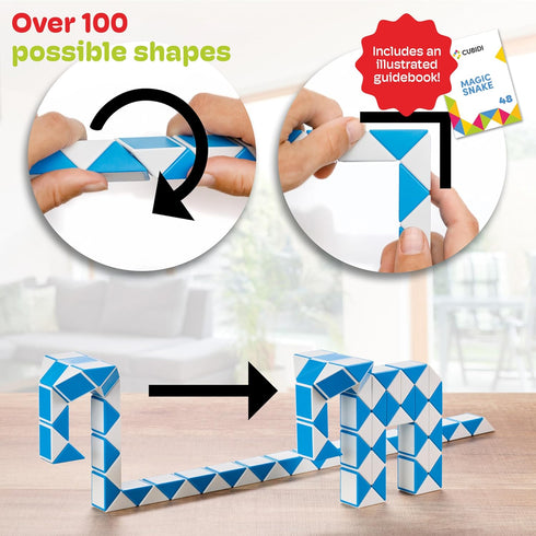 CUBIDI® Magic Snake Cube | Fidget Snake Toy for Kids | Travel Toys for Kids Ages 4-8 | Great Gift for Boys and Girls Birthday, Christmas, Stocking...
