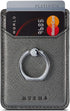 Phone Card Holder with Ring Grip for Back of Phone,Adhesive Stick-on Credit Card Wallet Pocket for iPhone,Android and Smartphones Gun Metal...