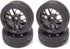 Apex RC Products 1/10 On-Road 12mm Black Mesh Wheels V Tread Rubber Tires (Set of 4) #5002...