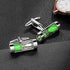 Green Hourglass Cufflinks For Men....