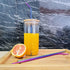 Colorful Stainless Steel Straws, 4pcs Ultra Long 12" Reusable Rainbow Color Drinking Straws with Silicone Tips and Cleaning Brush...