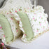 FADFAY Farmhouse Style Pillowcases Pink Rosetta Printed Gold with Green Plaid Elegant Country Style 100% Cotton Vintage Lace Ruffles Bedding Pillo...