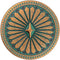Bezelry 10 Pieces Diamond Flower Metal Shank Buttons. 25mm (1 inch) (Copper Green)...