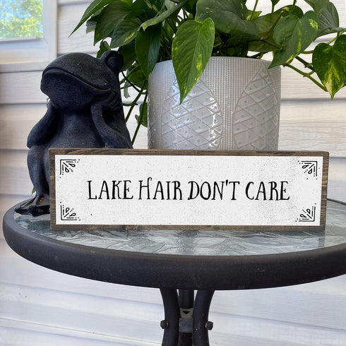 Lake Wood Signs (Medium - Wood And Metal, Lake Hair Don’t Care)...