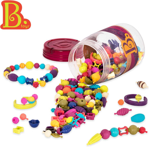 B. toys – Pop Arty! 275 Pcs- Jewlery Making Kit- Creative Pop Snap Bead Set for Kids –DIY Craft Jewelry Making Kit –Necklaces, Rings, Bracelets – ...
