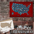 United States Map Stencil by StudioR12 | Craft DIY Home Decor | Paint Geographic Wood Sign | Reusable Mylar Template | Select Size (12 inches x 8 ...