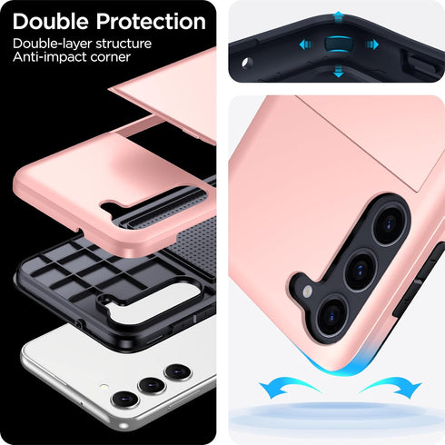 ???????? ?????? Samsung Galaxy S23 FE Case with Card Holder - Wireless Charging Compatible Samsung S23 FE Wallet Case with Hidden Card Slot for Wo...