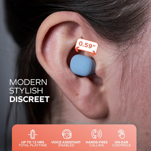 Coby Mini True Wireless Earbuds | Compact Lightweight in-Ear Headphones w/Case | World’s Smallest Wireless Ear Buds w/Built-in Mic | Wireless Head...