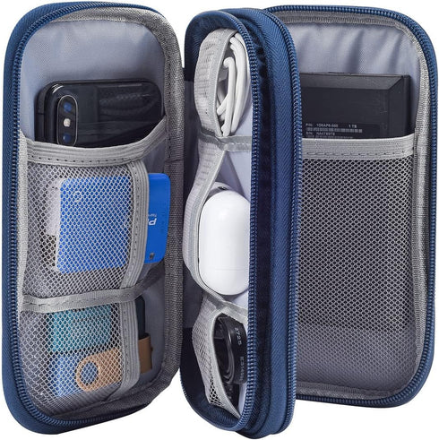 Portable, Waterproof Electronics Accessories Case and Organizer Bag for Cables, USB Drives and Chargers...