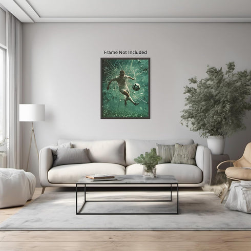 Posterizer 1 pcs-abstract modern football player dynamic poster 1-Sports & Hobby Art Gifts for sports fans Decor for Home & Office- unframed wall ...