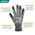 W1 Work Gloves for Men and Women,Touchscreen Working Gloves with Grip,12 Pairs Bulk Pack Mechanic Gloves,PU Coating on Palm & Fingers,Breathable M...