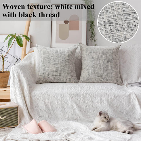 Home Brilliant 18x18 Pillow Cover Decorative Chenille Throw Pillow Cover Small Square Textured Throw Pillow Cases for Couch Office Car, 18 x 18 in...
