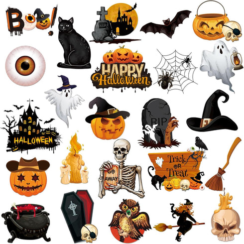 24 Pieces Halloween Refrigerator Magnets Pumpkin Ghost Magnets Halloween Decorative Car Fridge Magnetic Stickers Halloween Magnets Decorations for...