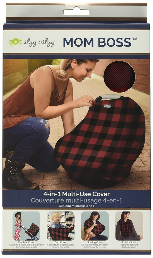 Itzy Ritzy 4-in-1 Nursing Cover, Car Seat Cover, Shopping Cart Cover & Infinity Scarf – Breathable, Multi-Use Nursing Cover Up for Breastfeeding, ...