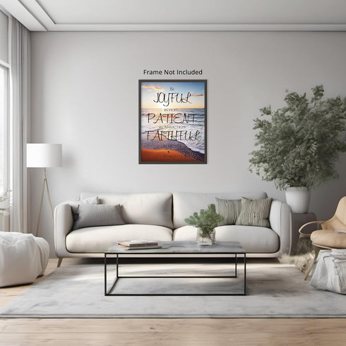 Posterizer 1 pcs-Be Joyful In Hope- Romans 12:12 Proverb- Bible Verse-Religious Posters-Quotes-Gifts for Christians-Decor for Church, Sunday Schoo...