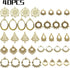 Earring Connectors Charms, 40pcs 10 Styles Tibetan Earring Charms Connectors Bohemian Chandelier Charms Metal Embellishments for DIY Dangle Earrin...