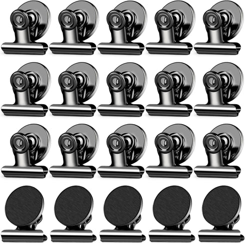 20 Pack Magnetic Clips Fridge Magnets Refrigerator Magnets, Black Magnet Clips for Whiteboard, Clip Magnets for Photo Displays, Home, Office,Class...