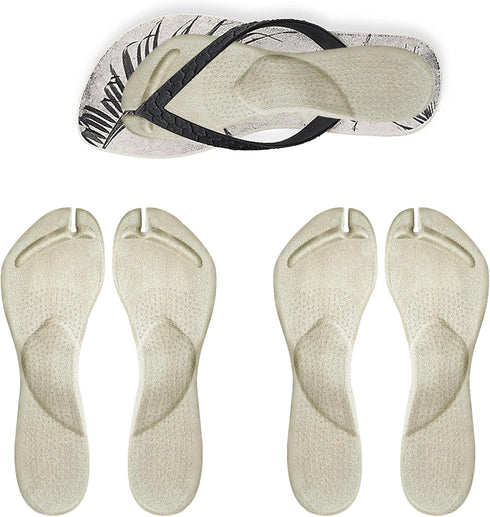 2 Pairs Arch Support Cushion Insoles Gel Adhesive Arch Support Anti-Slip Flip Flop Thong Inserts Self Adhesive Gel Arch Support Cushion Insoles Pl...