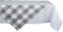 DII Buffalo Check Collection, Classic Farmhouse Tablecloth, Table Topper, 40x40, Gray & White...