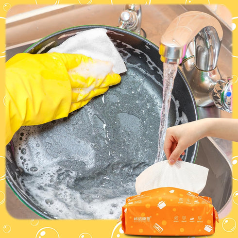 100 Pcs 8 x 8 Inch Travel Size Cleaning Supplies Disposable Sheets for Travel Travel Cleaning Supplies Travel Dish Soap for Road Trips Camping...