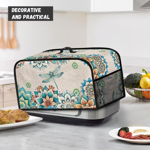 Slow Cooker Cover 8 qt Boho Flower Crock for Pot Cover Keep Small Kitchen Appliance Clean Washable Appliance Cover...