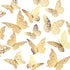 3D Gold Butterfly Wall Decor 3 Sizes 4 Styles Butterfly Party Decorations Cake Decorations Removable Stickers Wall Decor Room Mural Metallic Kids ...