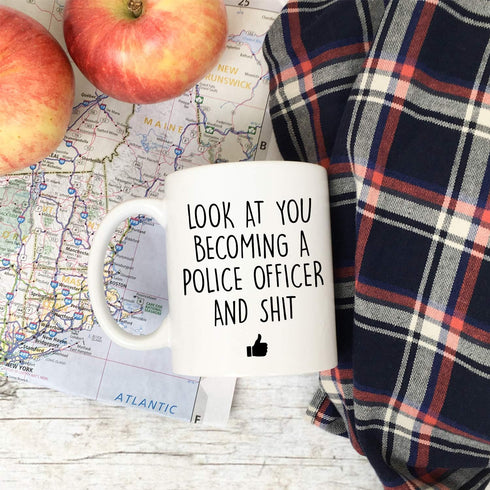 YouNique Designs Police Coffee Cup 11 Ounce Police Academy Graduation Gifts Police Officer Gifts...