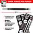 Door Hinge Pin Removal Tool - Spring Driven Door Hinge Pin Remover Punch and Nylon Faced Hammer...