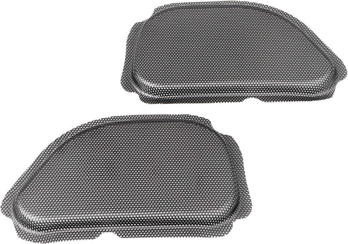 Black Metal Fairing Mesh Front Speaker Grills Cover Trim Replacement For Harley Road Glide FLTR 1998-2013...