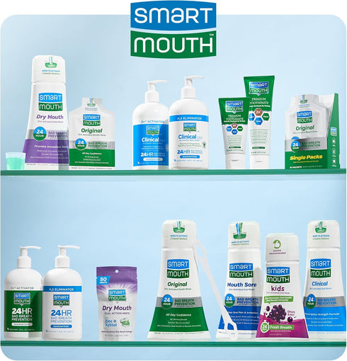 SmartMouth Original Activated Mouthwash - Adult Mouthwash for Fresh Breath - Oral Rinse for 24-Hour Bad Breath Relief with Twice Daily Use - Fresh...