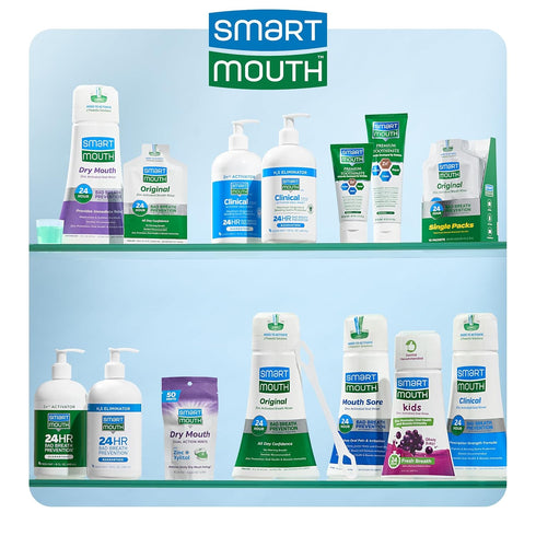 SmartMouth Dry Mouth Dual-Action Mints - Sugar-Free Breath Mints - 50 Count, 8 Pack, Mellow Mint...