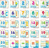 30 Number Cognition Flashcards for Kids,Waterproof Education Flash Cards, Children's Educational Card, Double-Sided Fun Toy Cards for Toddles...