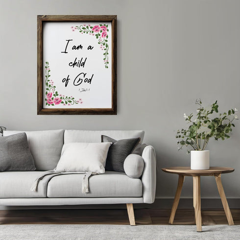 Posterizer 1 pcs-I'm A Child of God-Religious Posters-Typography Art-Gifts for Christians - Decor for Home & Office- UNFRAMED Wall Art...