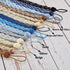 Blulu 6 Pieces Braided Curtain Tiebacks Rope Belt Curtain Ties and 6 Pieces Hooks Metal Curtain Tieback Hooks for Window Curtain Accessories (Silv...